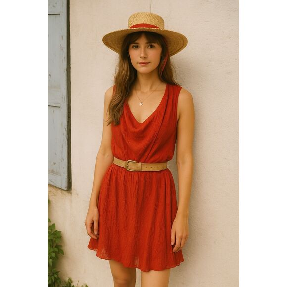 athé by Vanessa Bruno Sheer Silk Mini Dress Size FR 40‎ / US 8 – $355 Designer - Picture 1 of 9